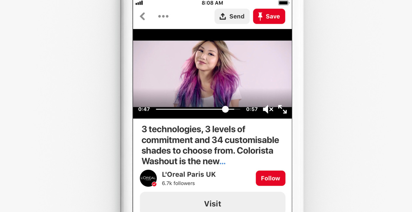 Las nuevas características de Pinterest animan a las marcas y creadores a subir más videos